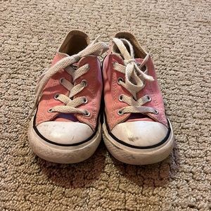 Little girls size 9 pink converse, tennis shoes.